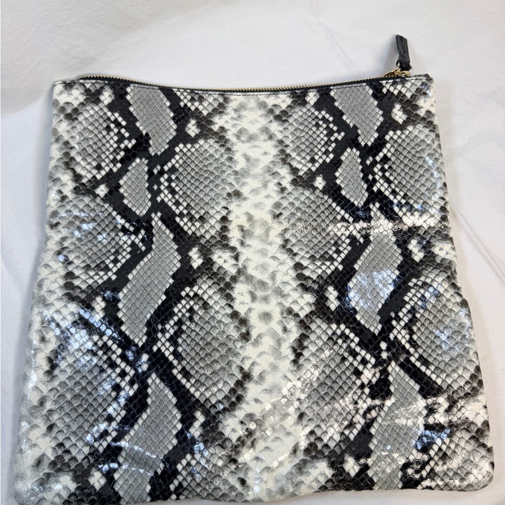 Claire V Python Snake Print Fold over Clutch with… - image 14